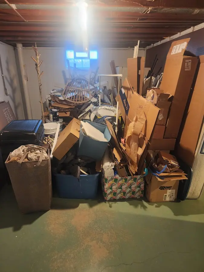 Roll-off dumpster container at job site for Yard Waste Dumpster Rental in Bedminster